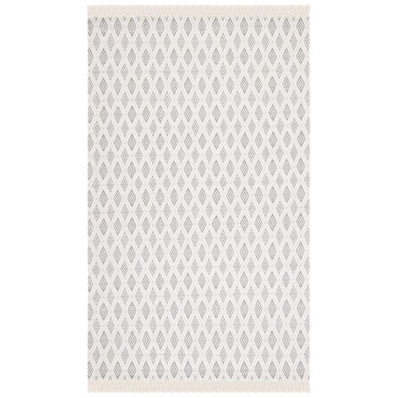 Safavieh 8 x 10 ft. Natural Hand Woven Rectangle Area Rug with Fringes, Ivory & Grey NAT865F-8